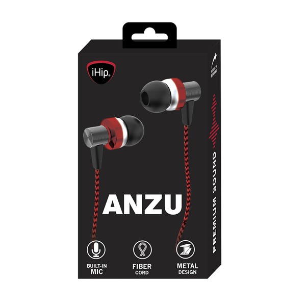 IHIP Anzu Advanced Sound Design Earphones Red