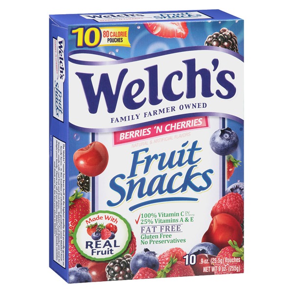 Welch'S Fruit Snacks Berries 'N Cherries 1Source