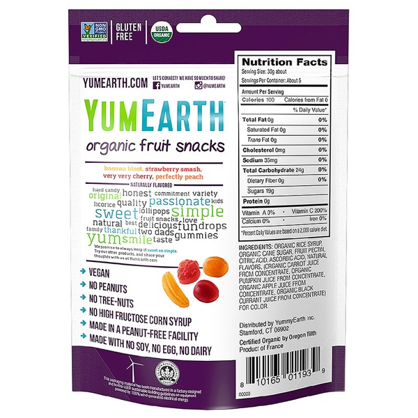 Yumearth Organic Fruit Snacks 1Source