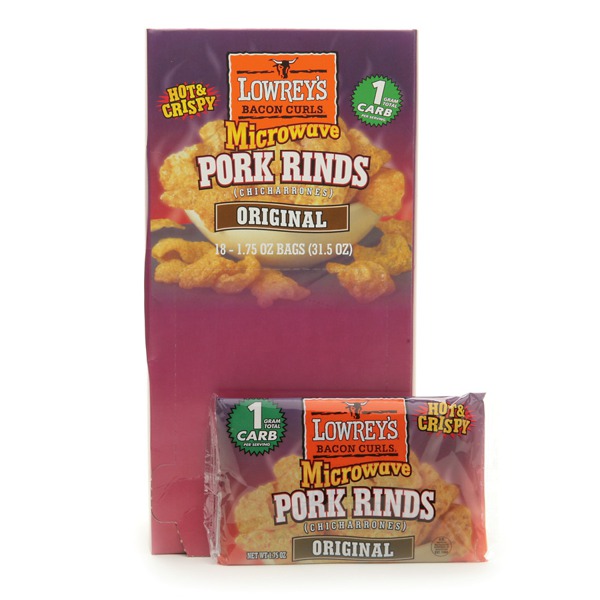 Lowrey'S Bacon Curls Microwave Pork Rinds Original, 18 Bags 1Source