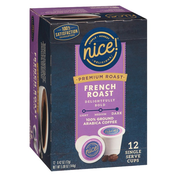 Nice! Premium Coffee French Roast KCup Pods 1Source