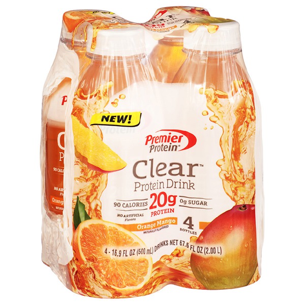 Premier Protein Clear Protein Drinks Orange Mango 1Source