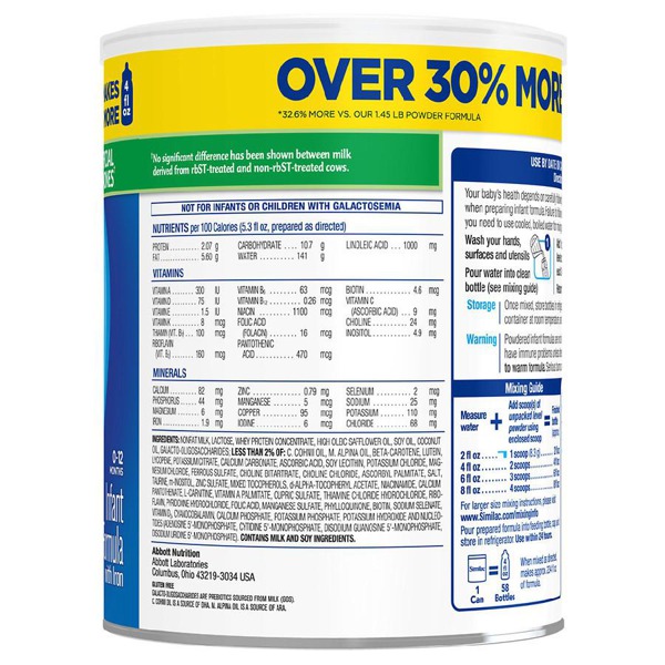 similac advance with iron powder