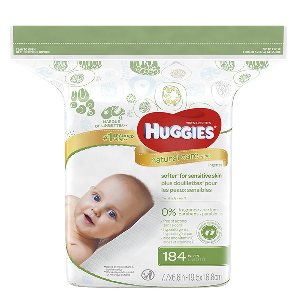Huggies Natural Care Baby Wipes, Refill Pack, FragranceFree, Alcohol