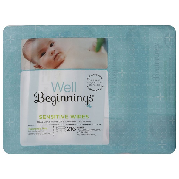 well beginnings sensitive wipes