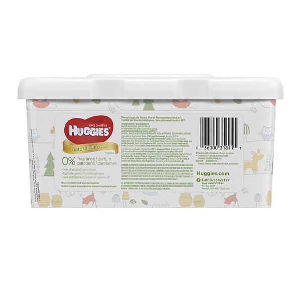 Huggies Natural Care Baby Wipes, PopUp Tub, FragranceFree, Alcohol