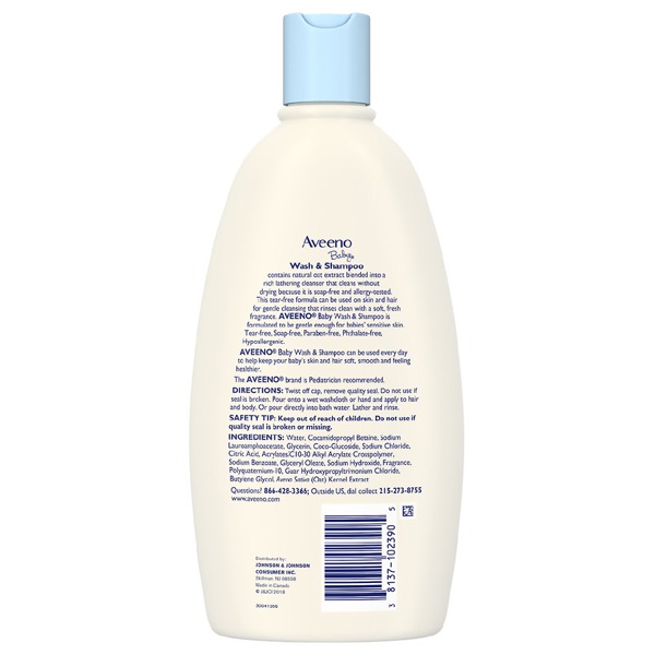 Aveeno Baby Gentle Wash Shampoo With Natural Oat Extract 1Source
