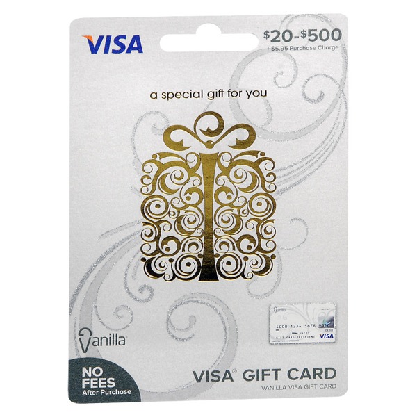 Visa Gift Card, Vanilla, $20 $500 1 Ea, Shop