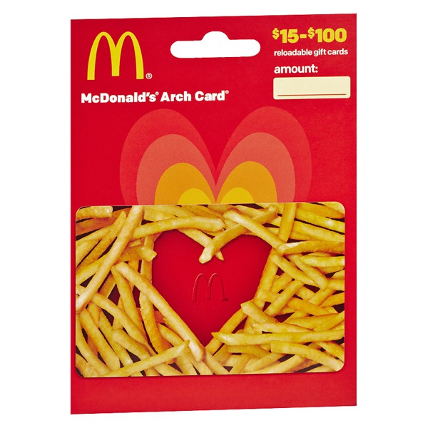 Mcdonald's gift deals card online