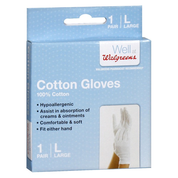 Walgreens 100 Cotton Gloves Large 1Source