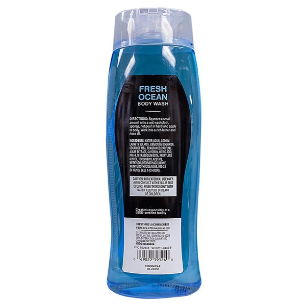 Walgreens Fresh Ocean Body Wash 1Source