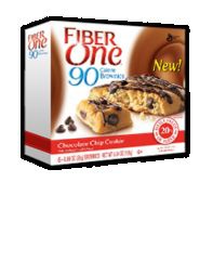 Fiber One 90 Calorie Chocolate Chip Cookie Brownies - 1Source