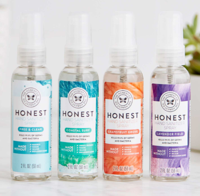 Honest Rinse Aid HONEST HAND SANITIZER SPRAY Free & Clear - 1Source
