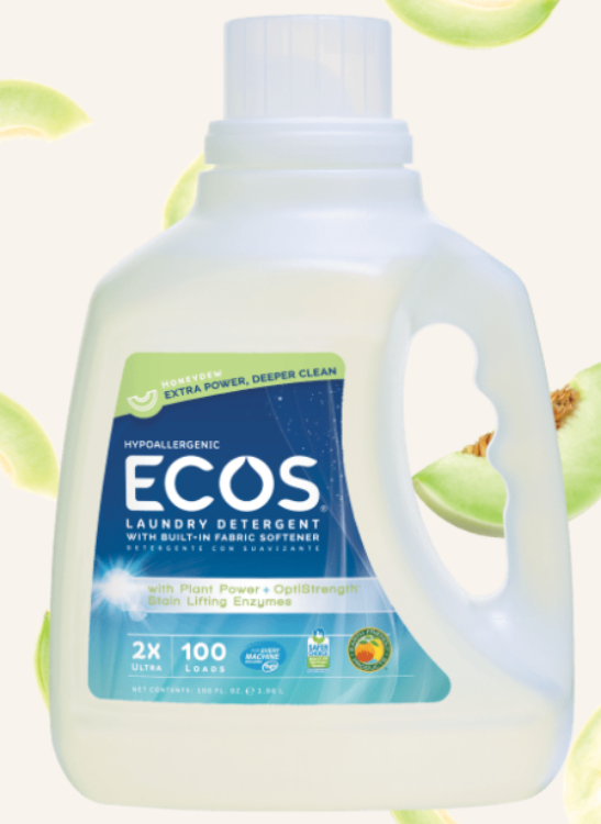 Ecos Hypoallergenic Laundry Detergent With Enzymes Honeydew 1Source