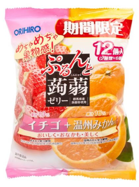 ORIHIRO KONJAC JELLY STRAWBERRY & MANDARIN ORIHIRO 蒟蒻啫喱 草莓及橘子 1Source