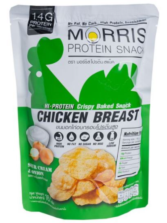 Morris ZERO CARBOHYDRATES CHICKEN BREAST CHIPS SOUR CREAM FLAVOR (KETO FRIENDY) Morris