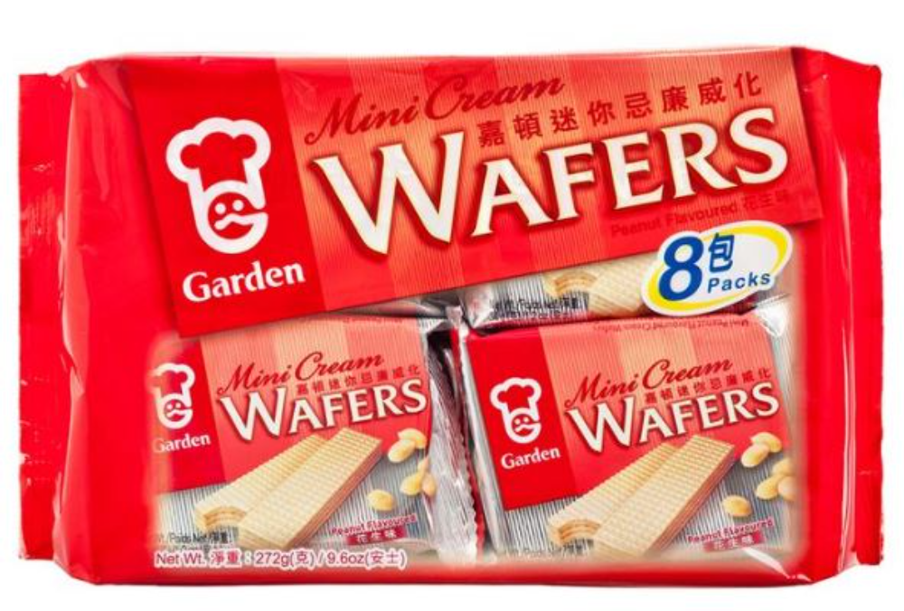 GARDEN MINI CREAM WAFERS PEANUT FLAVOURED 嘉頓 迷你威化特惠裝 花生口味 1Source