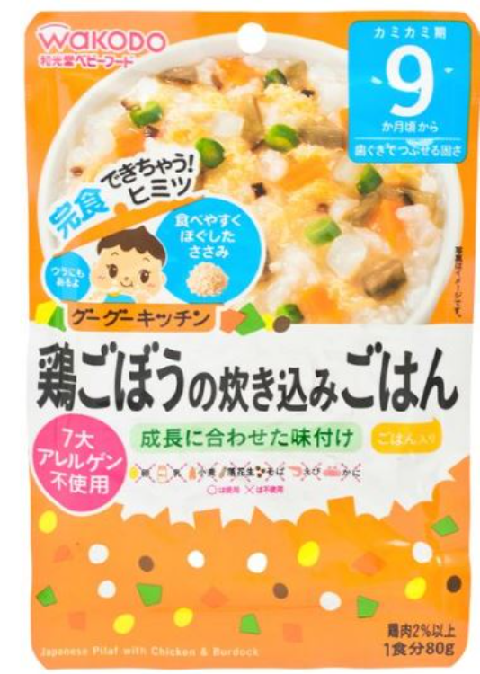 WAKODO JAPANESE PILAF WITH CHICKEN & BURDOCK 和光堂 日本雞肉牛蒡飯 1Source