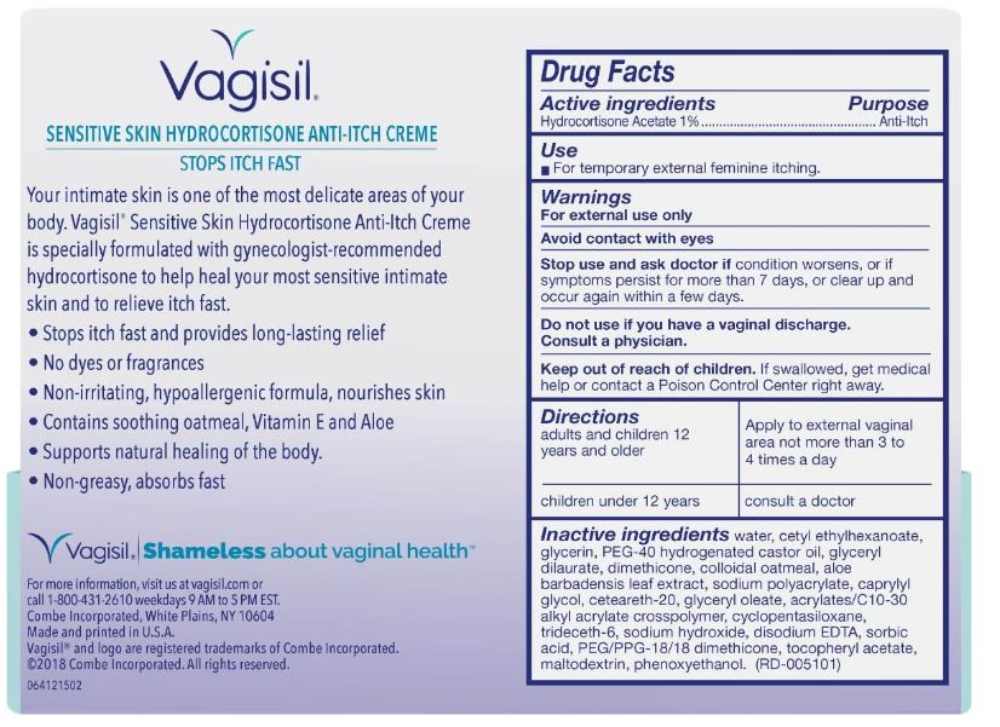 Vagisil Stops Itch Fast Sensitive Hydrocortisone Formula Sensitive Skin