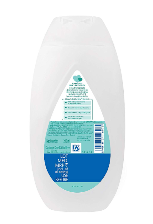 Johnson Milk + Rice Lotion Mildness 1Source