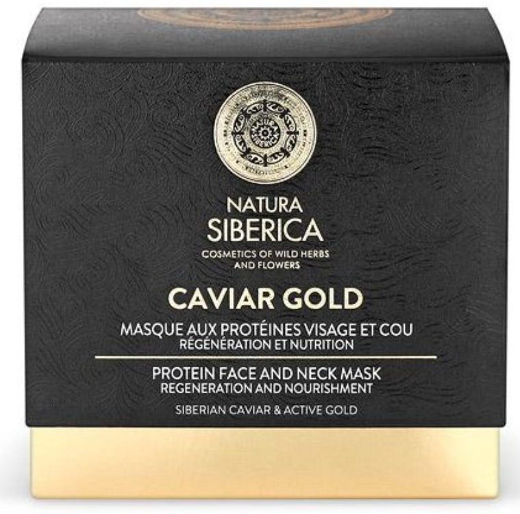 Natura Siberica Caviar Gold Protein Face And Neck Mask Regeneration And ...