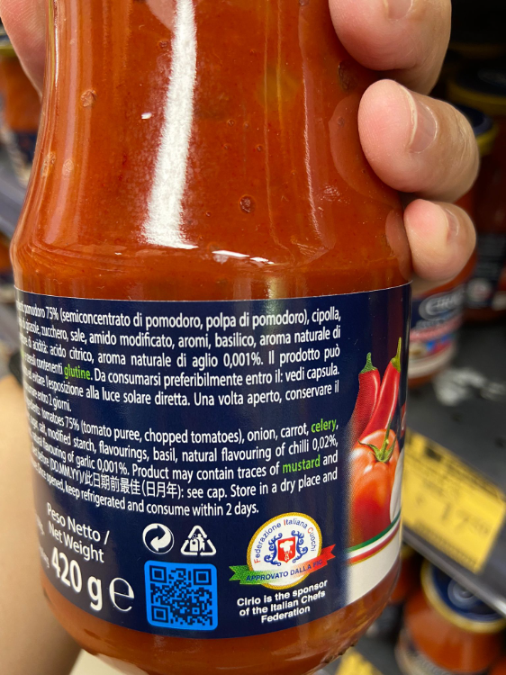 Cirio Pasta Sauce Arrabbiata 1Source