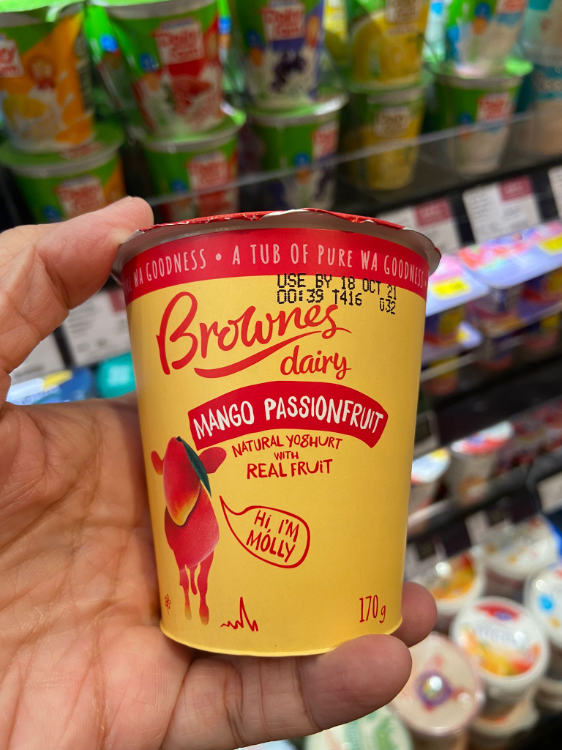 Brownes Dairy Mango Passionfruit Natural Yoghurt With Real Fruit - 1Source