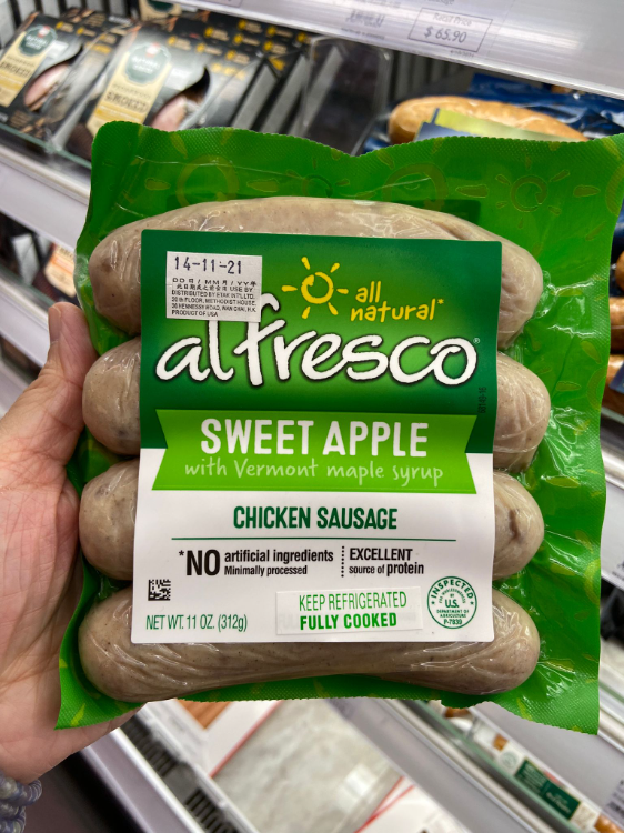 Alfresco Sweet Apple With Vermont Maple Syrup Chicken Sausage 1Source