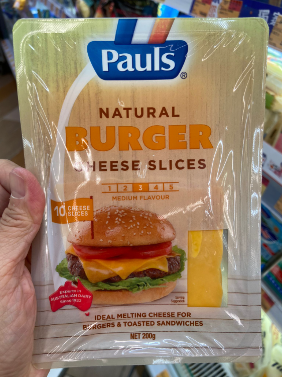 Pauls Natural Burger Cheese Slices Medium Flavour 1Source