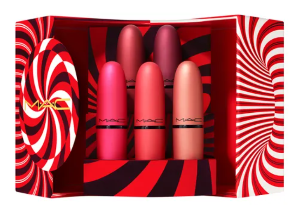 MAC COSMETICS Mistletoe Matte Powder Kiss Lipstick Set Limited Edition 1Source