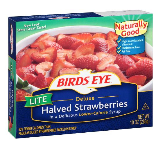 Birds Eye Deluxe Lite Halved Strawberries In A LowerCalorie Syrup