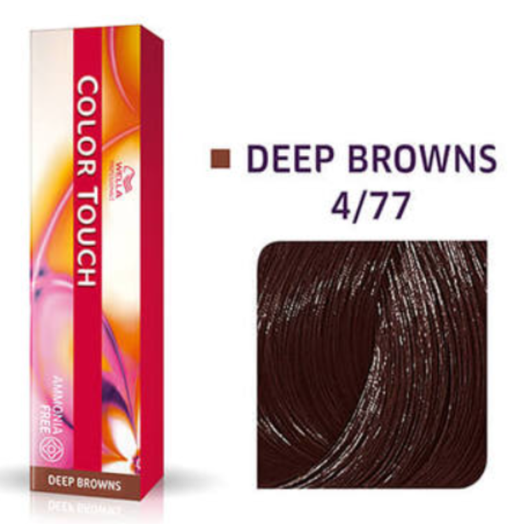 Wella Color Touch 4/77 Medium Brown/Intense Brown Demi Permanent Deep Browns 1Source