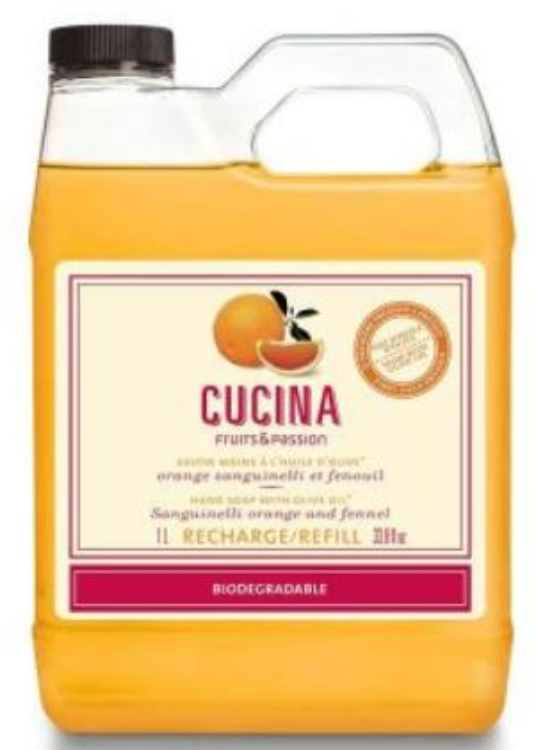 Fruit & Passion Cucina Hand Soap With Olive Oil Refill Sanguinelli