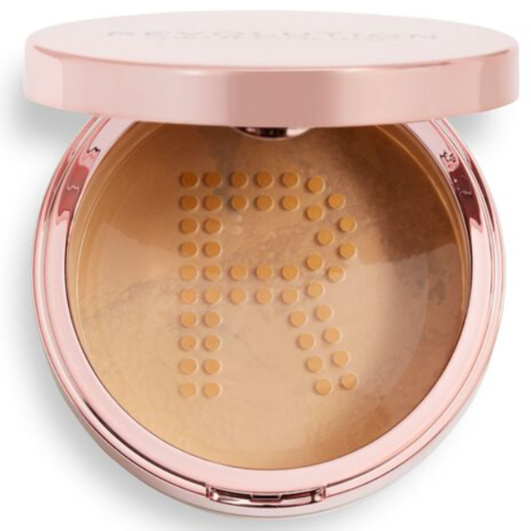 Revolution Conceal & Fix Setting Powder Deep Honey 1Source