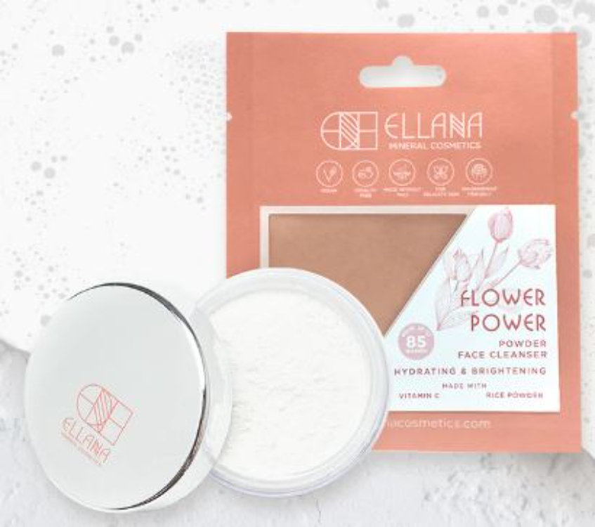 Ellana Flower Power Powder Face Cleanser With Jar 1Source