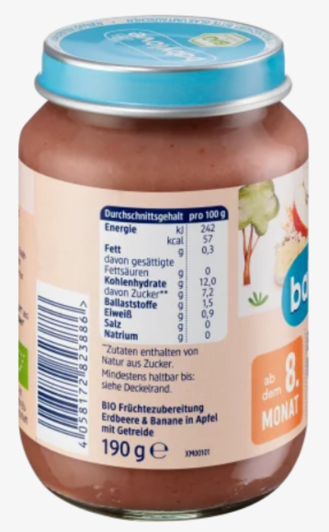 Babylove Erdbeer Bananen Musli In Apfel From The 8Th Month - 1Source