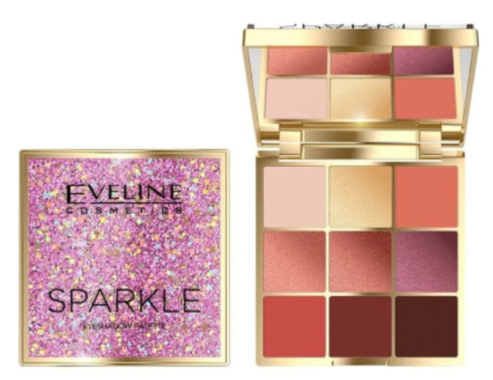 Eveline Cosmetics SPARKLE Eyeshadow Palette 9 Colors 1Source
