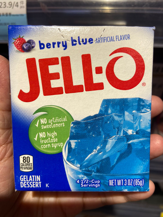 Jello Berry Blue Artificial Flavor Gelatin Dessert 1Source