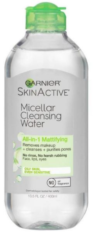 Garnier SkinActive Mizellenwasser – All-in-1 Abschminklösung Für Gesicht, Augen & Lippen, Selbst Wasserfettes Make-up