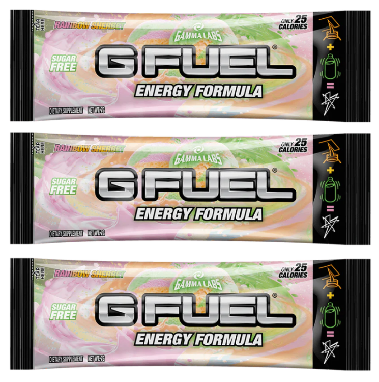 G FUEL ENERGY FORMULA RAINBOW SHERBET Rainbow Sherbet 1Source