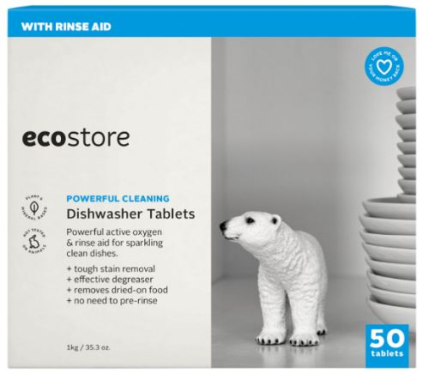 Ecostore Powerful Cleaning Dishwasher Tablets With Rinse Aid 1Source