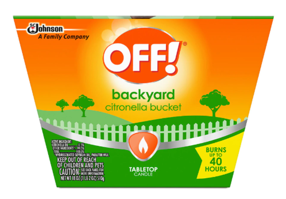 Off! Backyard Citronella Bucket Tabletop Candle 1Source