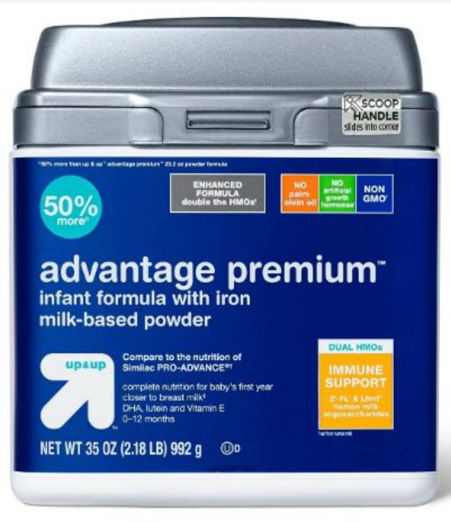 Up & Up Advantage Premium Infant Formula With Iron Milk Based Powder