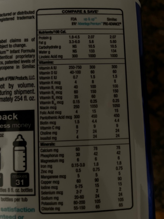 Up & Up Advantage Premium Infant Formula With Iron Milk Based Powder