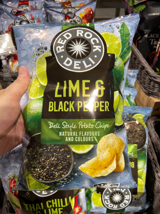 Red Rock Deli Lime & Black Pepper Deli Style Potato Chips 1Source
