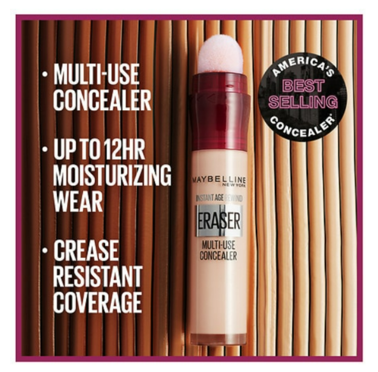 Maybelline Instant Eraser Multi Use Concealer Caramel 1Source