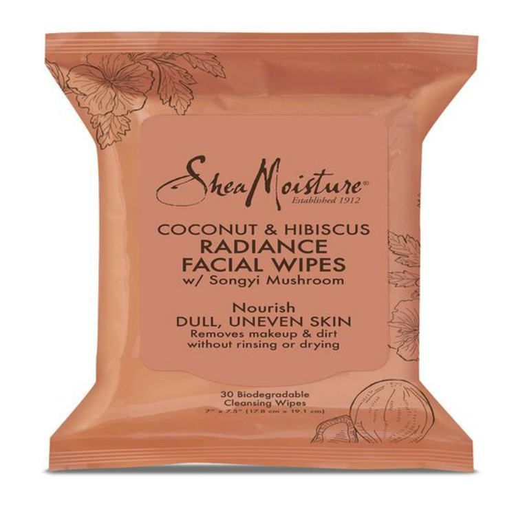 SHEA MOISTURE COCONUT & HIBISCUS RADIANCE FACIAL WIPES 1Source