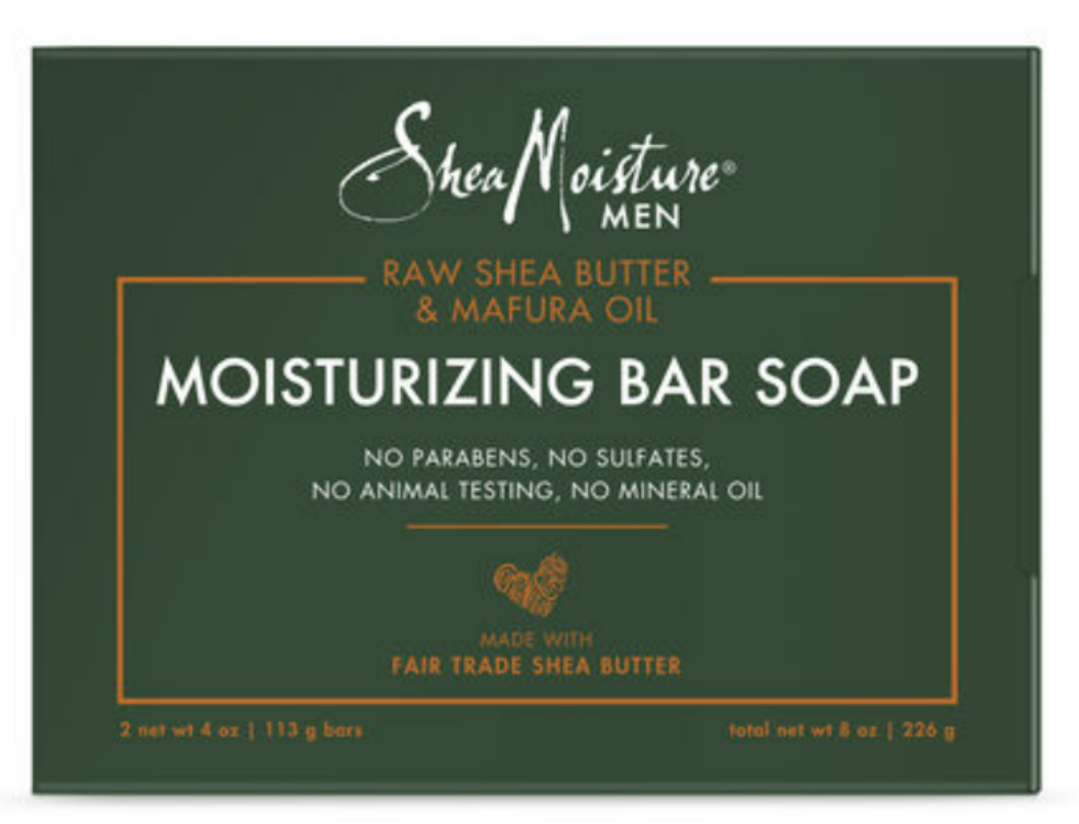 SHE MOISTURE MEN RAW SHEA BUTTER & MAFURA OIL MOISTURIZING BAR SOAP