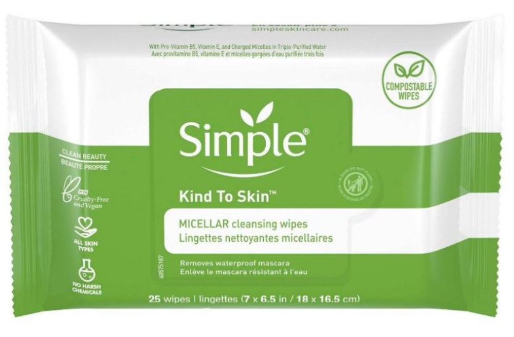 Simple Kind To Skin Micellar Cleansing Wipes 1Source