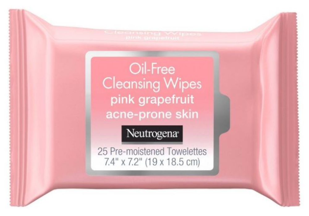 Neutrogena Oil Free Cleansing Wipes Pink Grapefruit Acne Prone Skin